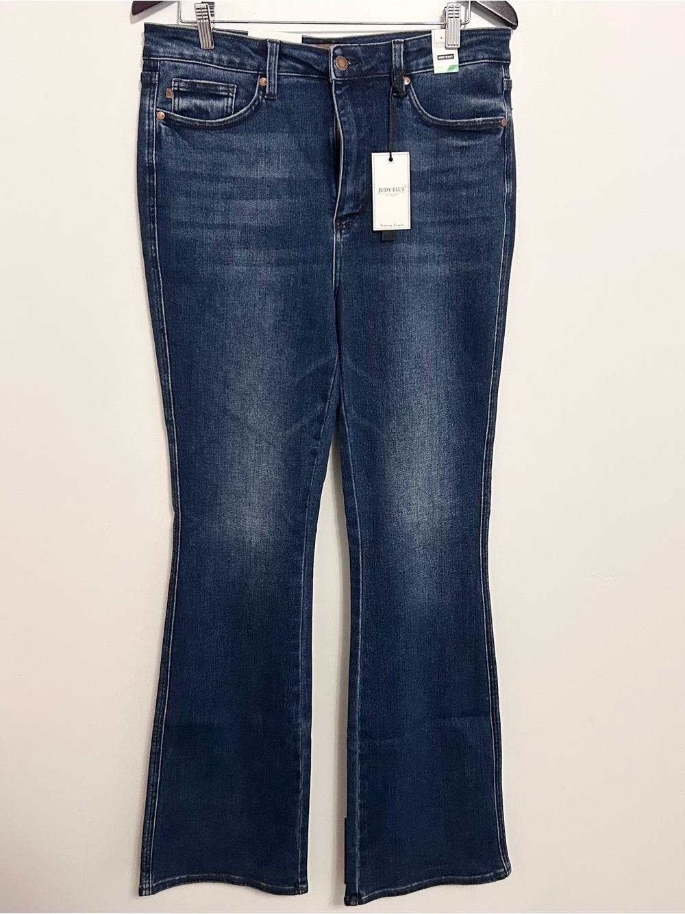 Judy Blue High-Rise Blue Bootcut Jeans Long Inseam Size 32 - Picture 2 of 8